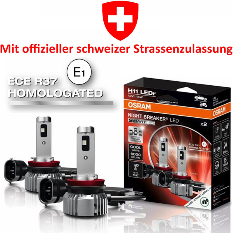 H11 LED Leuchtmittel mit Strassenzulassung in der Schweiz
